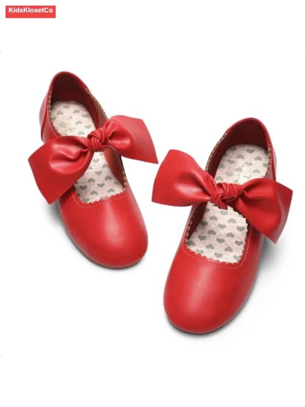 Girls Ballerina Flats Mary Jane Front Bow Dress Shoes